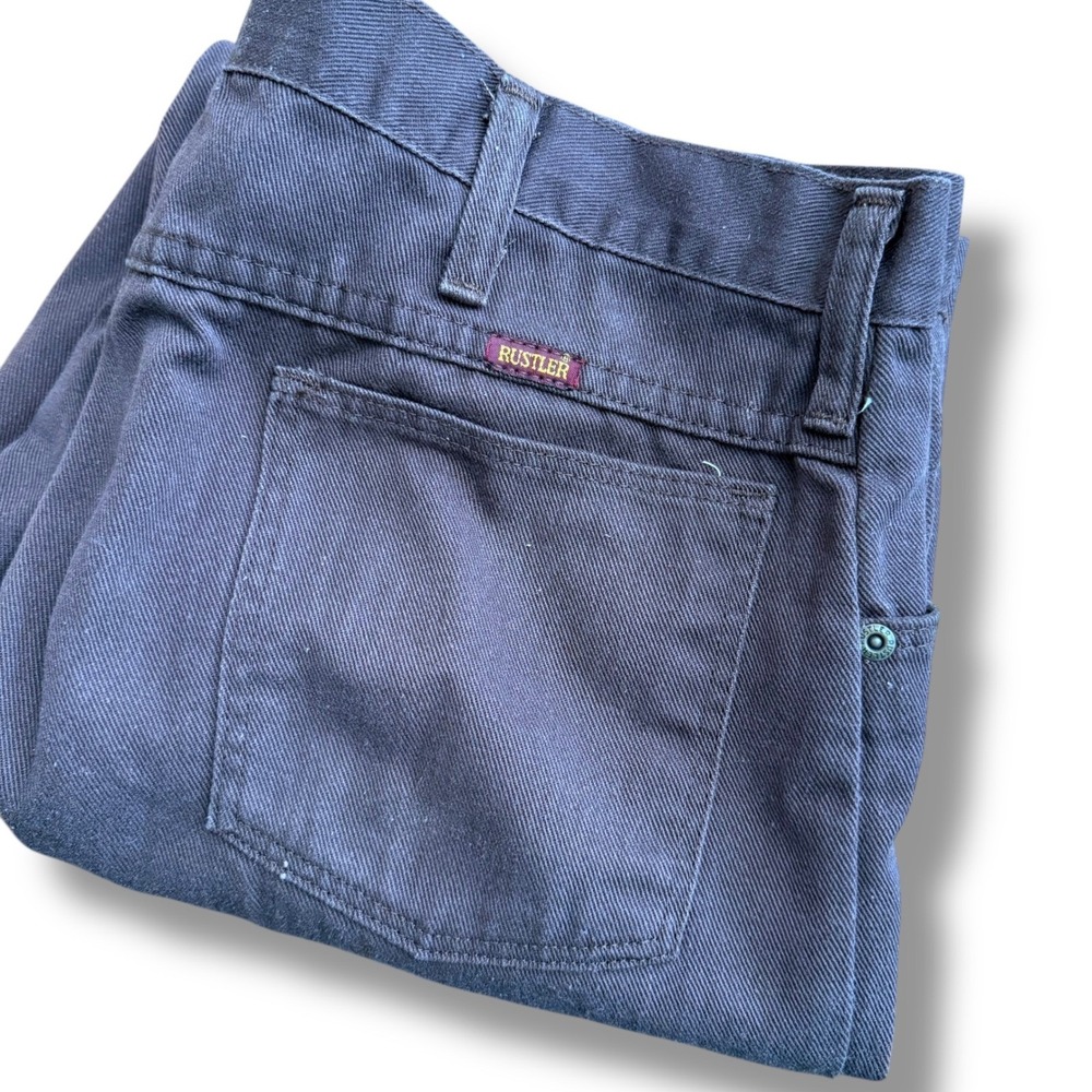 Rustler Men's 38x30 (36x29) Dark Wash Denim Jeans Style 89681‎ Made in USA
